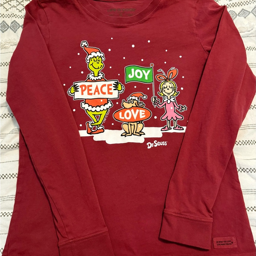 Life Is Good Dr. Seuss Red Women’s Long Sleeve Tee